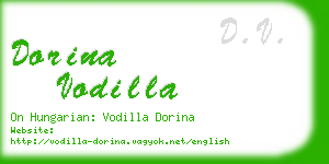 dorina vodilla business card